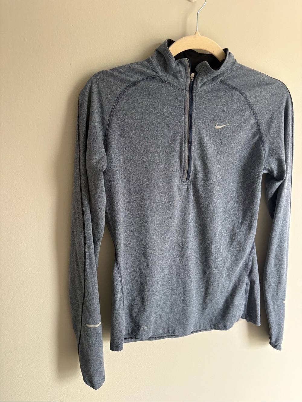 Nike Heather Gray Dri-Fit Quarter-Zip Pullover